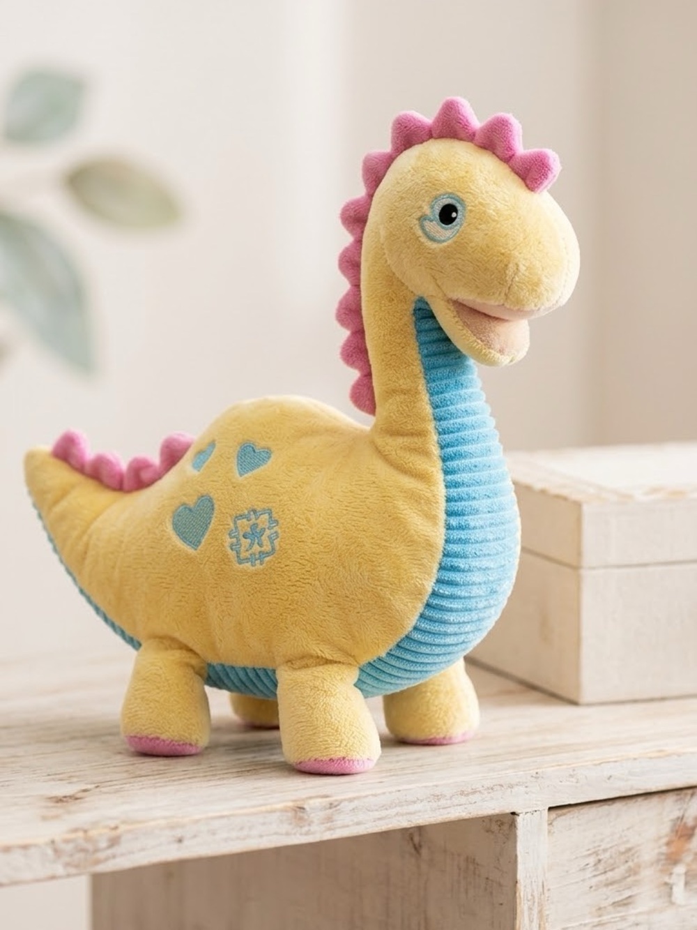 Scentsy Buddy Dinosaur Plush Yellow Blue Pink Retired 16”